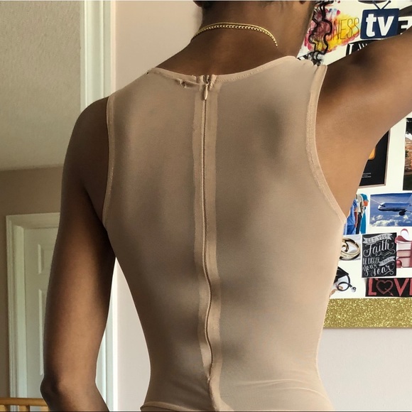 Two bodysuits one nude one black - Picture 2 of 4